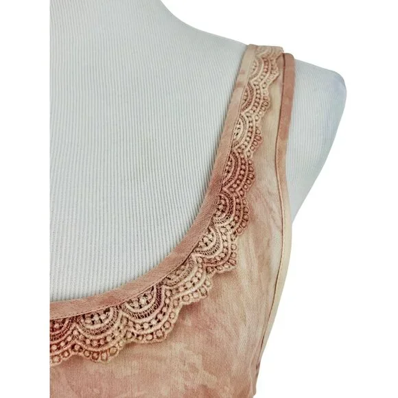 RARE Free People X New Romantics Blush Tie Dye Tiered Ruffle Hem Boho Maxi Dress - Picture 4 of 16